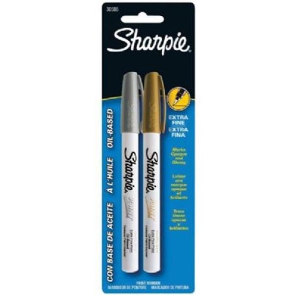 Sharpe Mfg Co Sharpie SN30588 Oil-Based Metallic Paint Extra Fine Marker 2-Pack SN30588